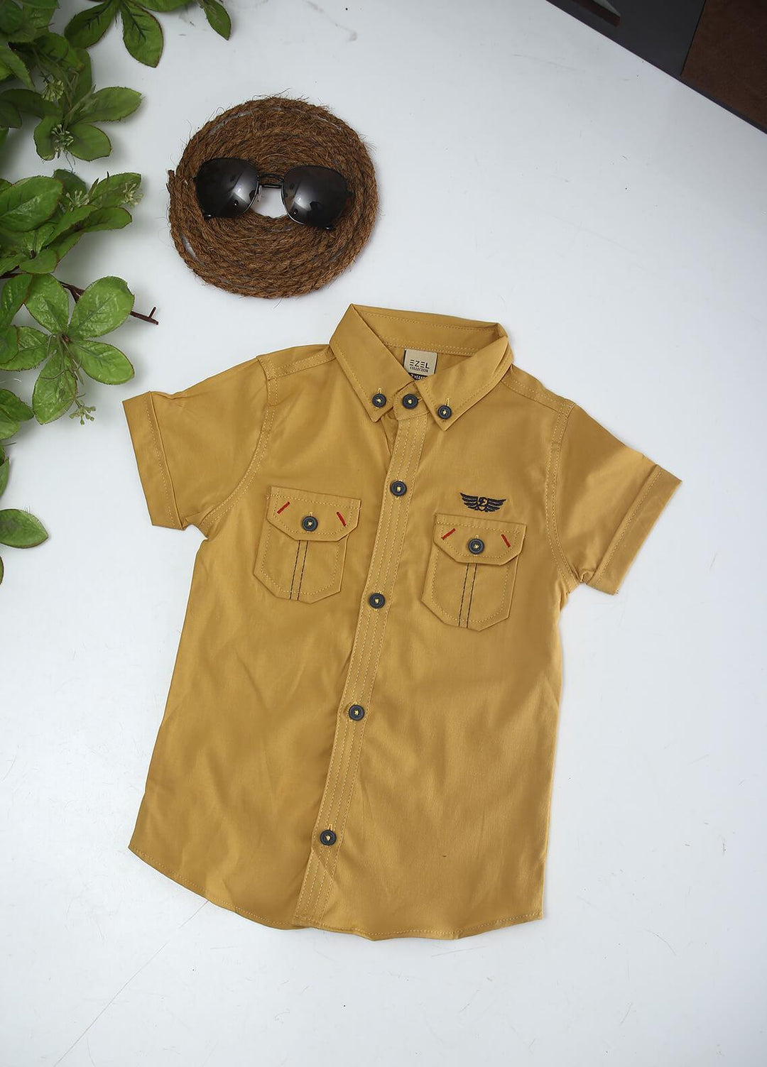Sanaulla Exclusive Range Cotton Fancy Boys Shirts -  1013 Yellow