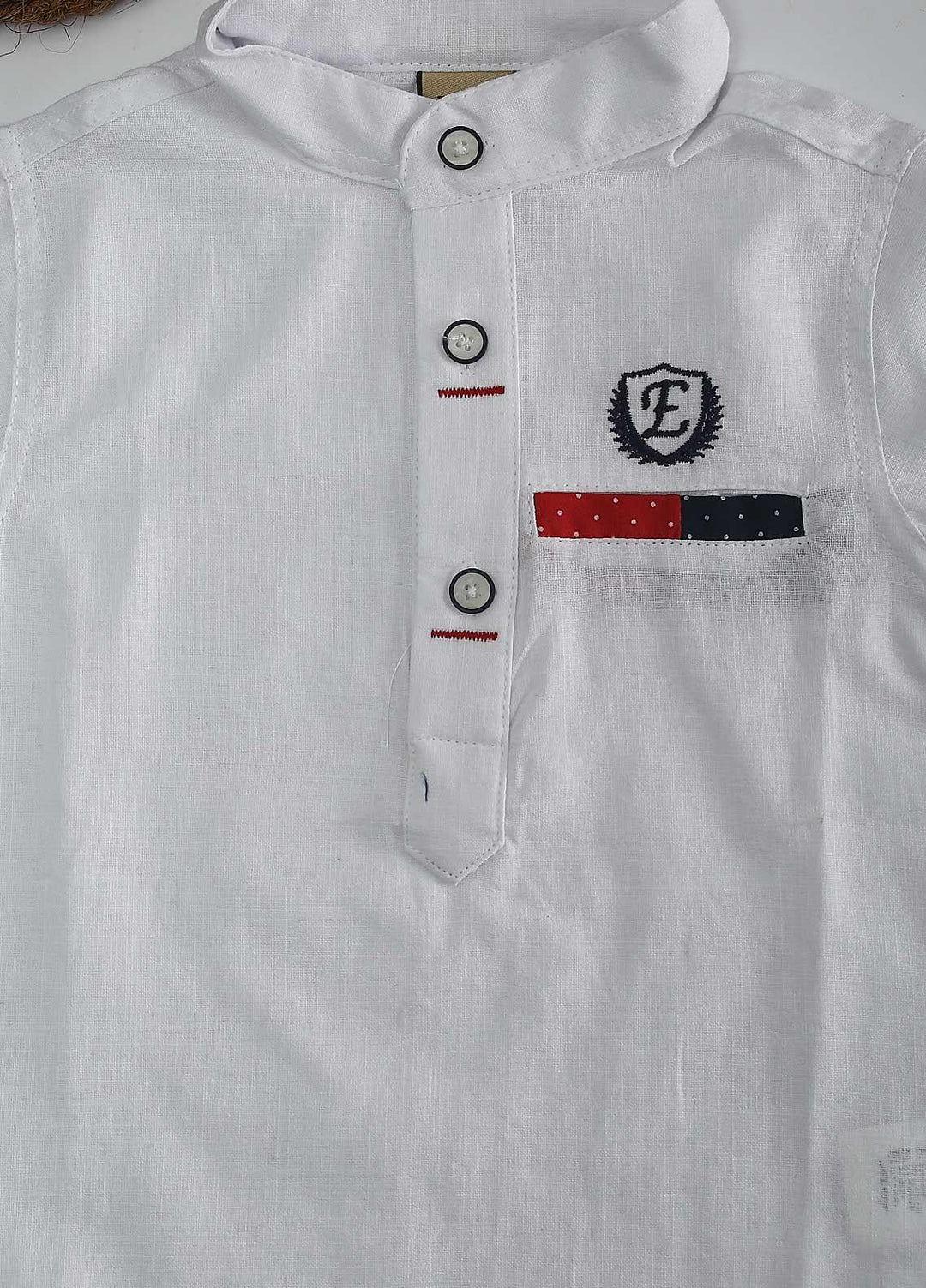 Sanaulla Exclusive Range Cotton Fancy Boys Shirts -  1016 White