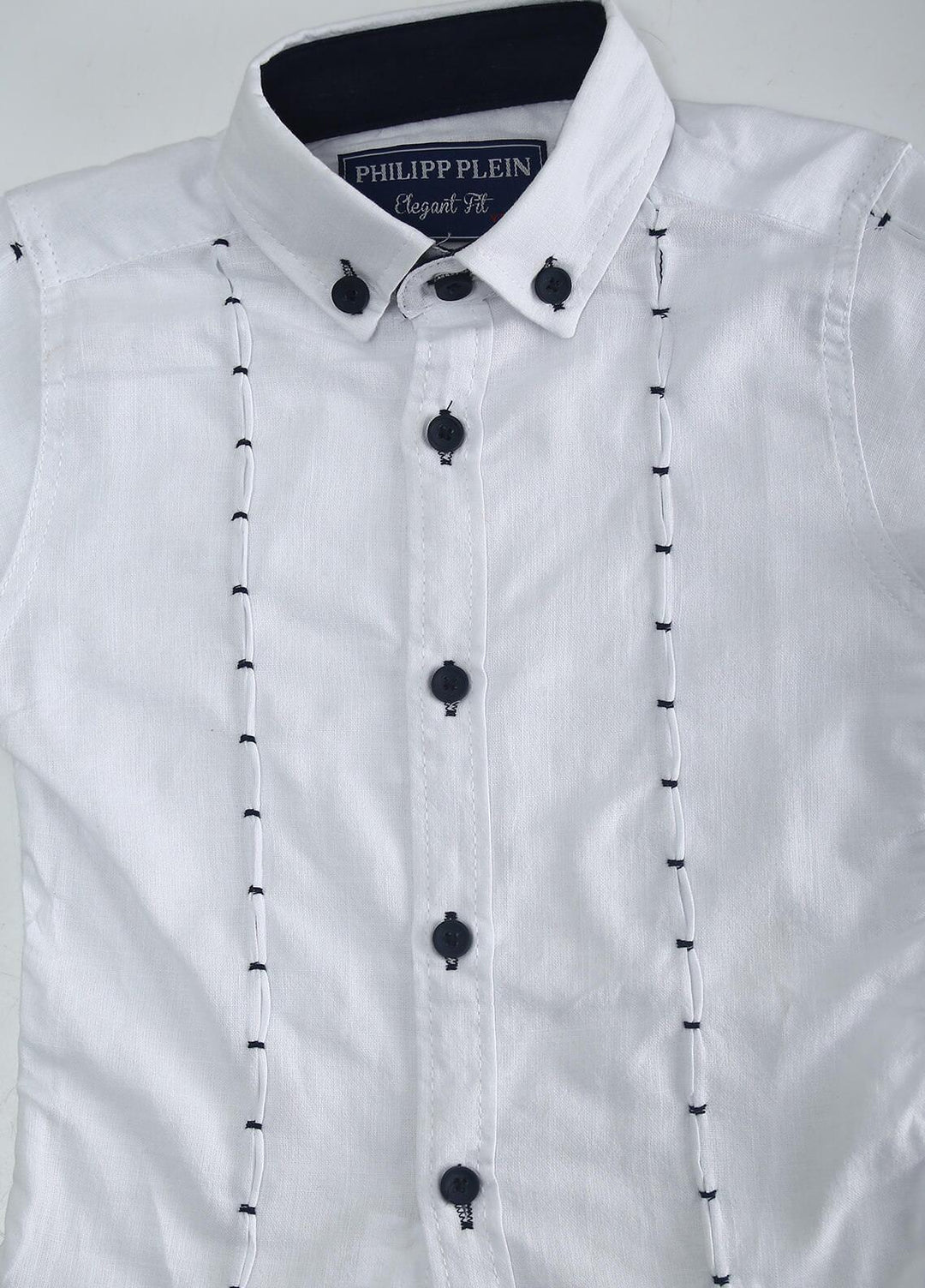 Sanaulla Exclusive Range Cotton Fancy Boys Shirts -  2005 White