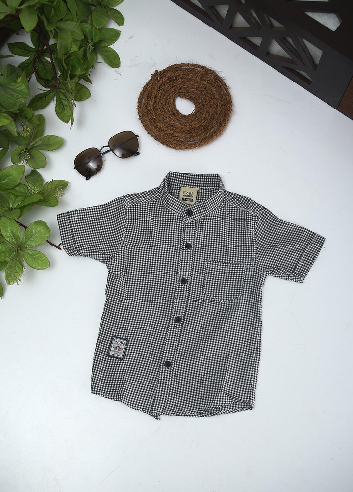 Sanaulla Exclusive Range Cotton Fancy Boys Shirts -  2028 Grey