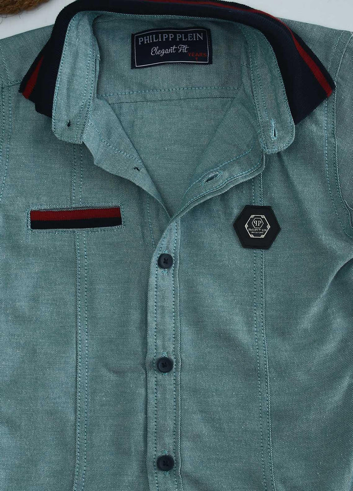 Sanaulla Exclusive Range Cotton Fancy Shirts for Boys -  51 Green