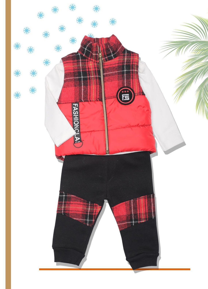 Sanaulla Exclusive Range  Fancy Suit for Boys -  SU22KW  339472 Red
