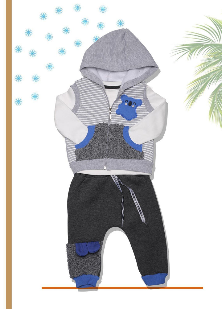 Sanaulla Exclusive Range  Fancy Suit for Boys -  SU22KW 341197 Grey