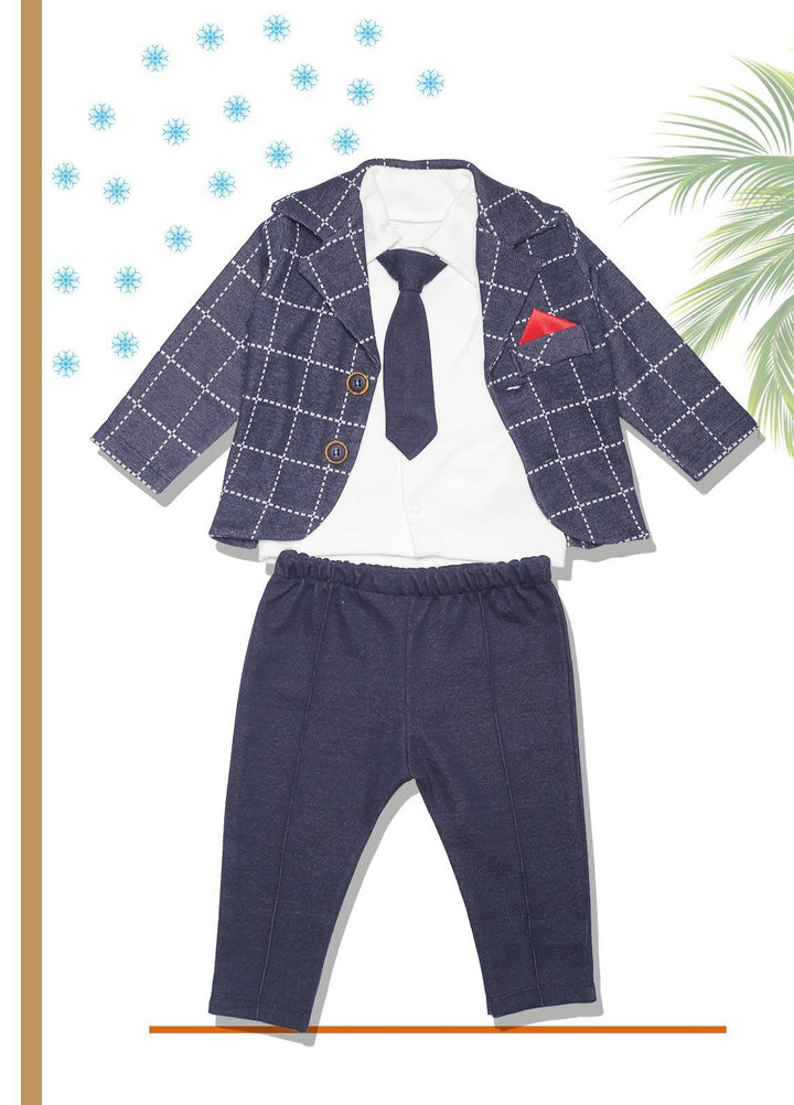 Sanaulla Exclusive Range  Fancy Suit for Boys -  SU22KW 335832 Blue
