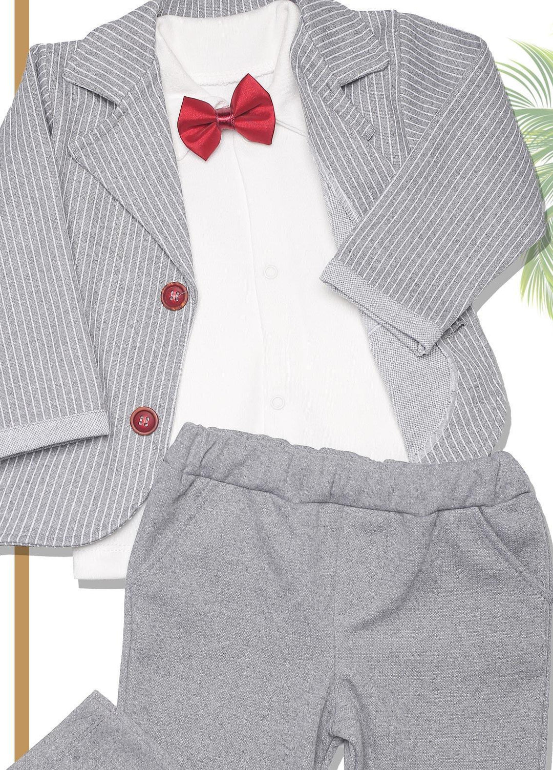 Sanaulla Exclusive Range  Fancy Suit for Boys -  SU22KW 335593 Grey