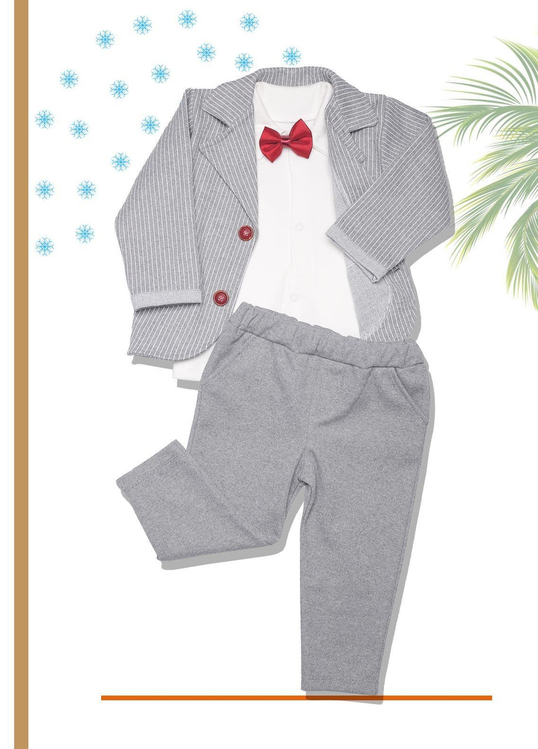 Sanaulla Exclusive Range  Fancy Suit for Boys -  SU22KW 335593 Grey