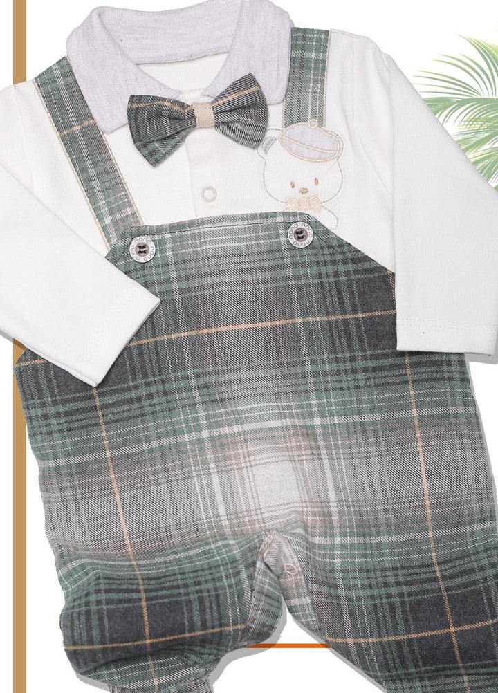 Sanaulla Exclusive Range  Fancy Boys Romper -  SU22KW 341675 Green