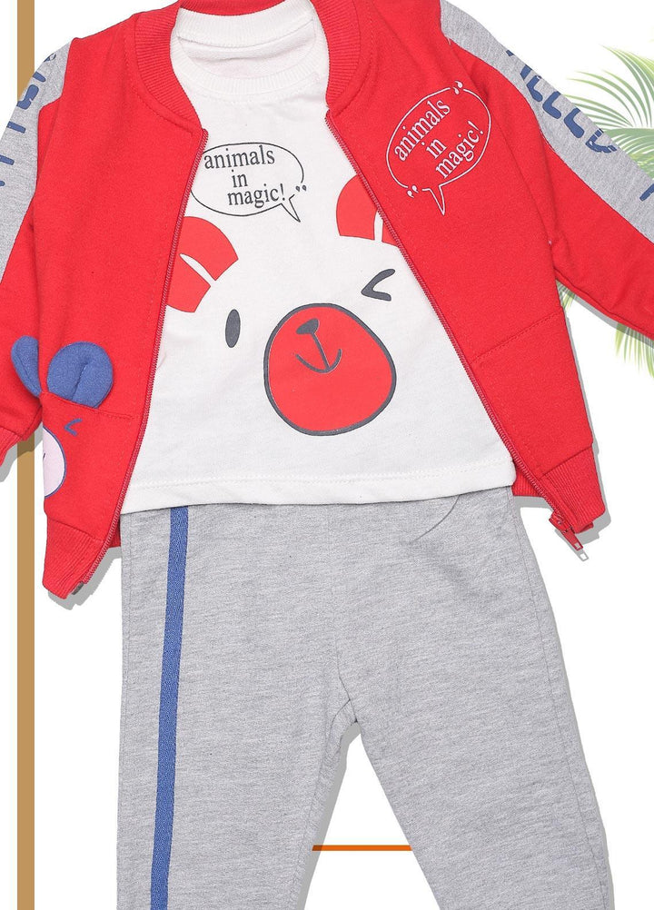 Sanaulla Exclusive Range  Fancy Suit for Boys -  SU22KW 342503 Red