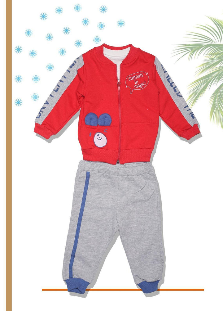 Sanaulla Exclusive Range  Fancy Suit for Boys -  SU22KW 342503 Red