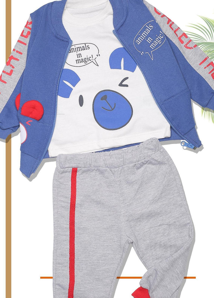 Sanaulla Exclusive Range  Fancy Boys Suit -  SU22KW 342503 Blue