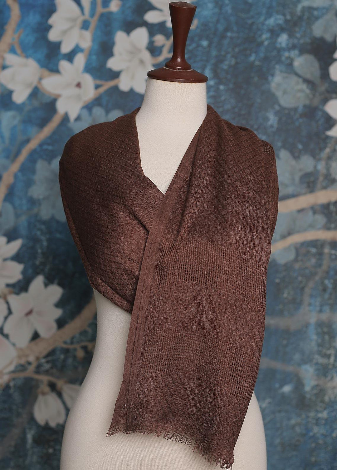 Sanaulla Exclusive Range    Scarves D-01 Brown - Ladies Scarves