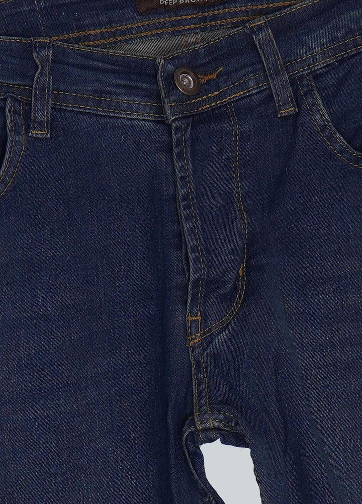 Sanaulla Exclusive Range Denim Casual Jeans for Men -  D-11 Dark Blue