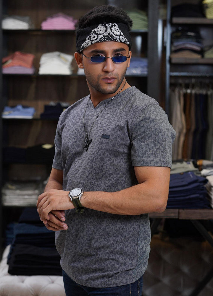 Sanaulla Exclusive Range Cotton Polo for Men - D-6048 Dark Grey
