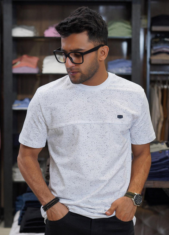 Sanaulla Exclusive Range Cotton Polo for Men - D-6107 White