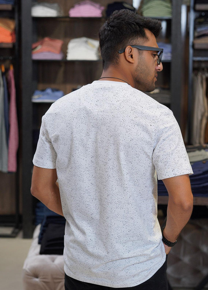 Sanaulla Exclusive Range Cotton Polo for Men - D-6107 White