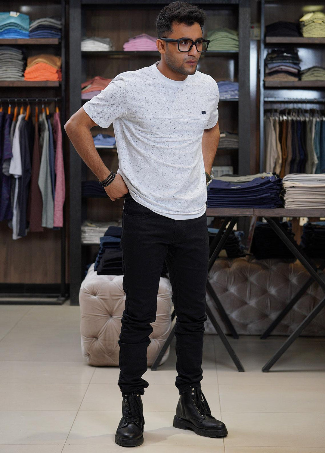 Sanaulla Exclusive Range Cotton Polo for Men - D-6107 White