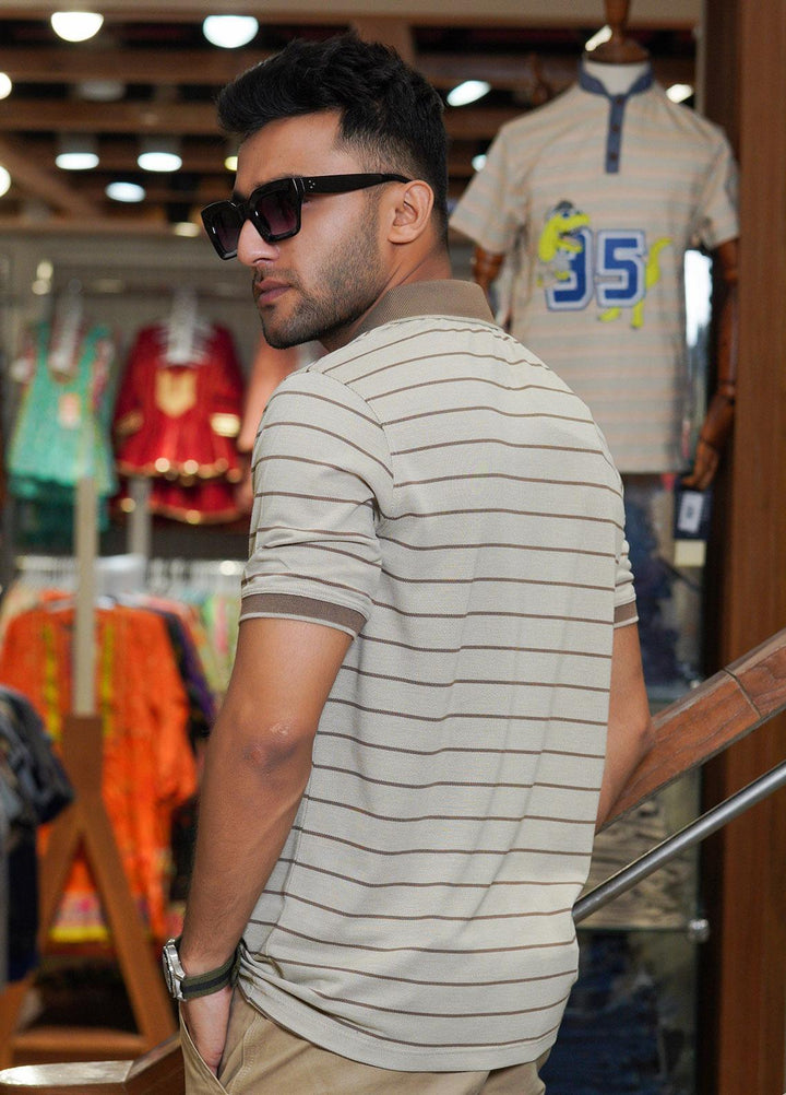 Sanaulla Exclusive Range Polo for Men - D-7210 Khaki