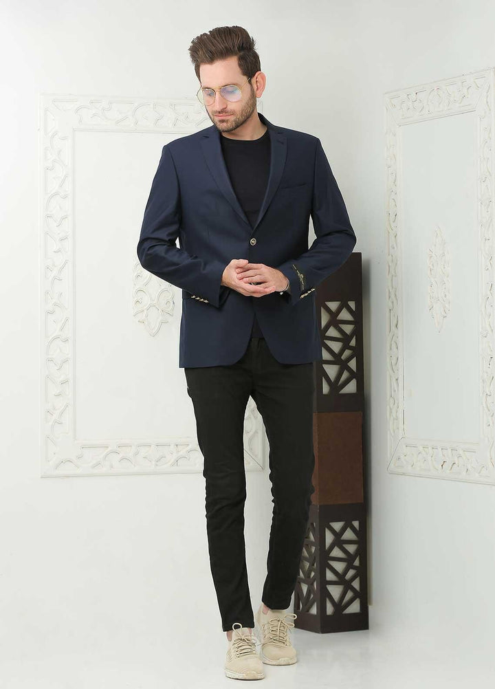 Sanaulla Exclusive Range  Casual Blazers for Men -  SU22MB PV Blazer 887 Navy