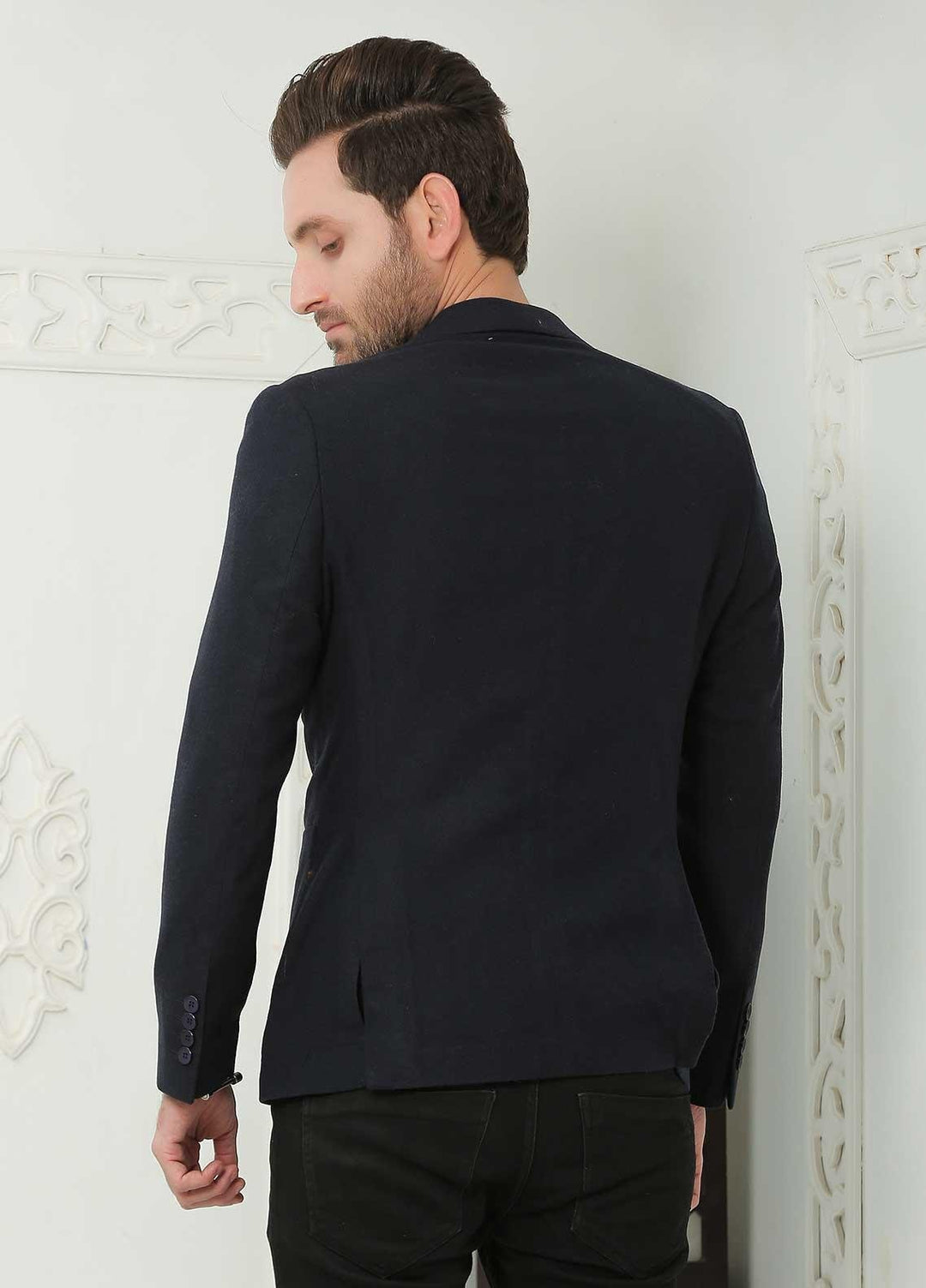 Sanaulla Exclusive Range  Casual Men Blazers -  SU22MB Wool Blazer 7087 06 Navy