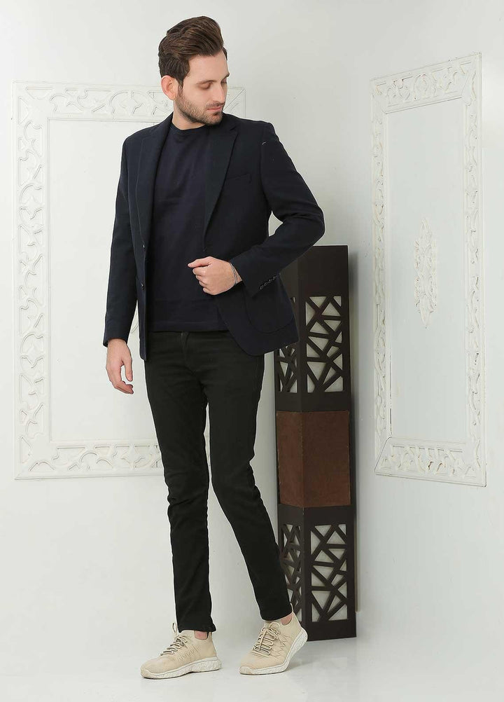 Sanaulla Exclusive Range  Casual Men Blazers -  SU22MB Wool Blazer 7087 06 Navy