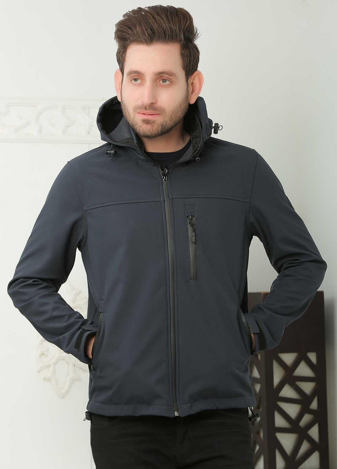 Sanaulla Exclusive Range  Casual Jackets for Men -  SU21MJ 3052 Dark Green