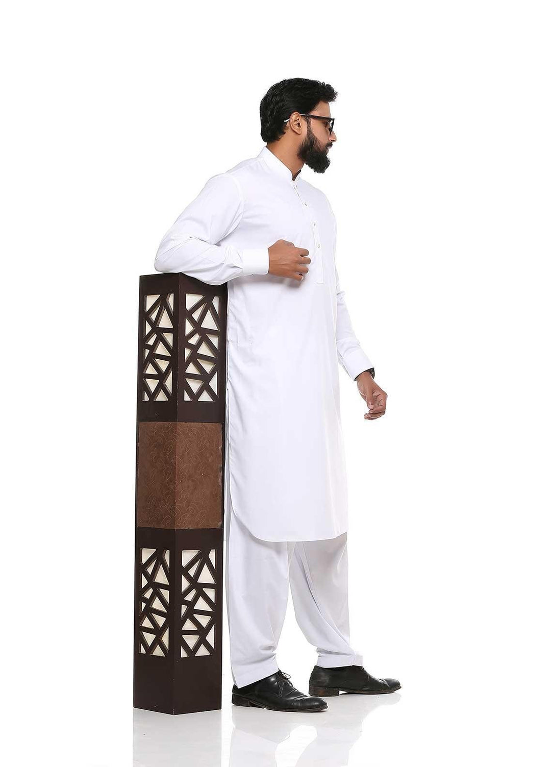 Sanaulla Exclusive Range Wash N Wear Formal Shalwar Kameez for Men -  BC C763 White