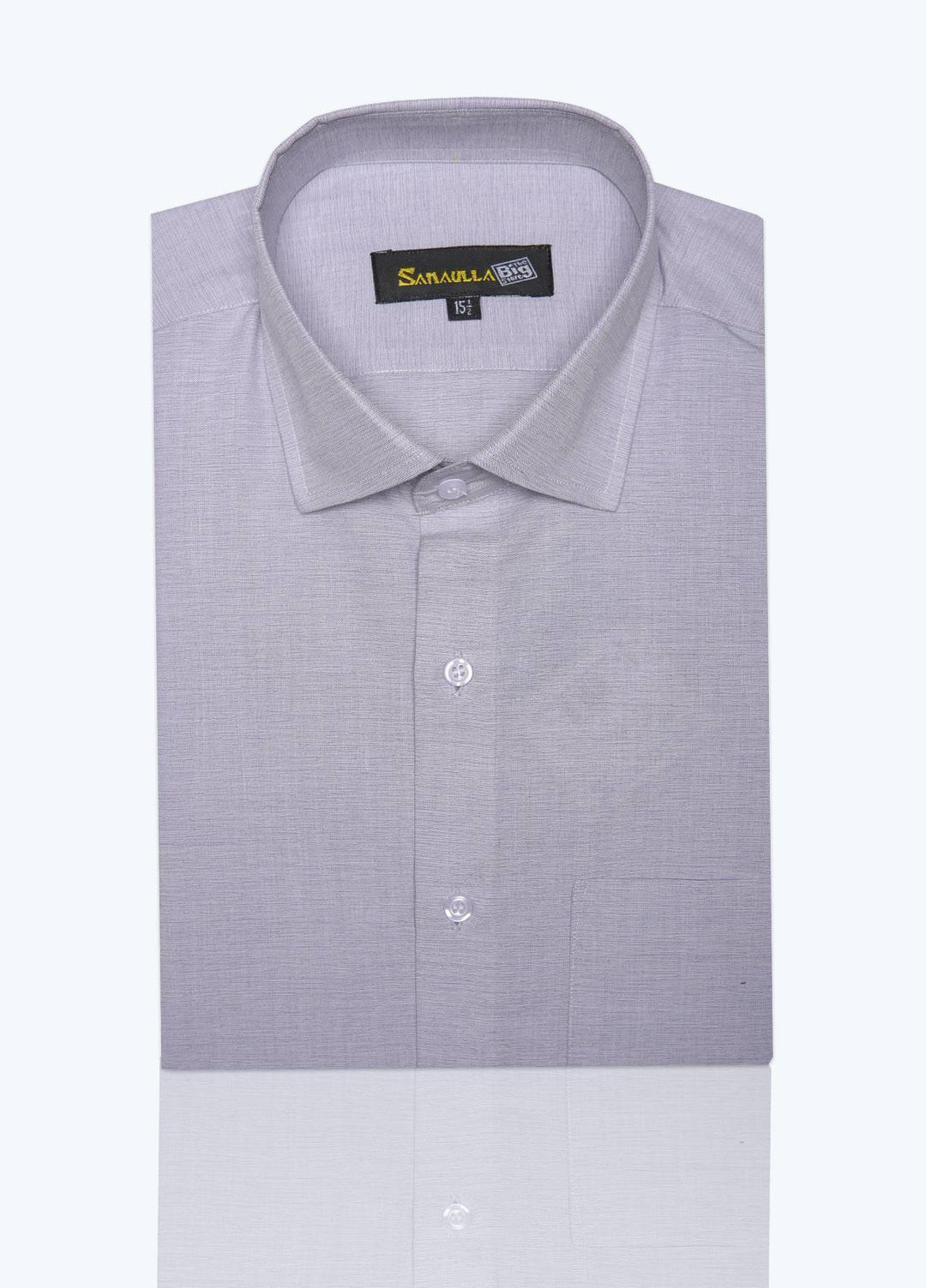 Sanaulla Exclusive Range Cotton Formal Shirts for Men -  C-778 Light Grey