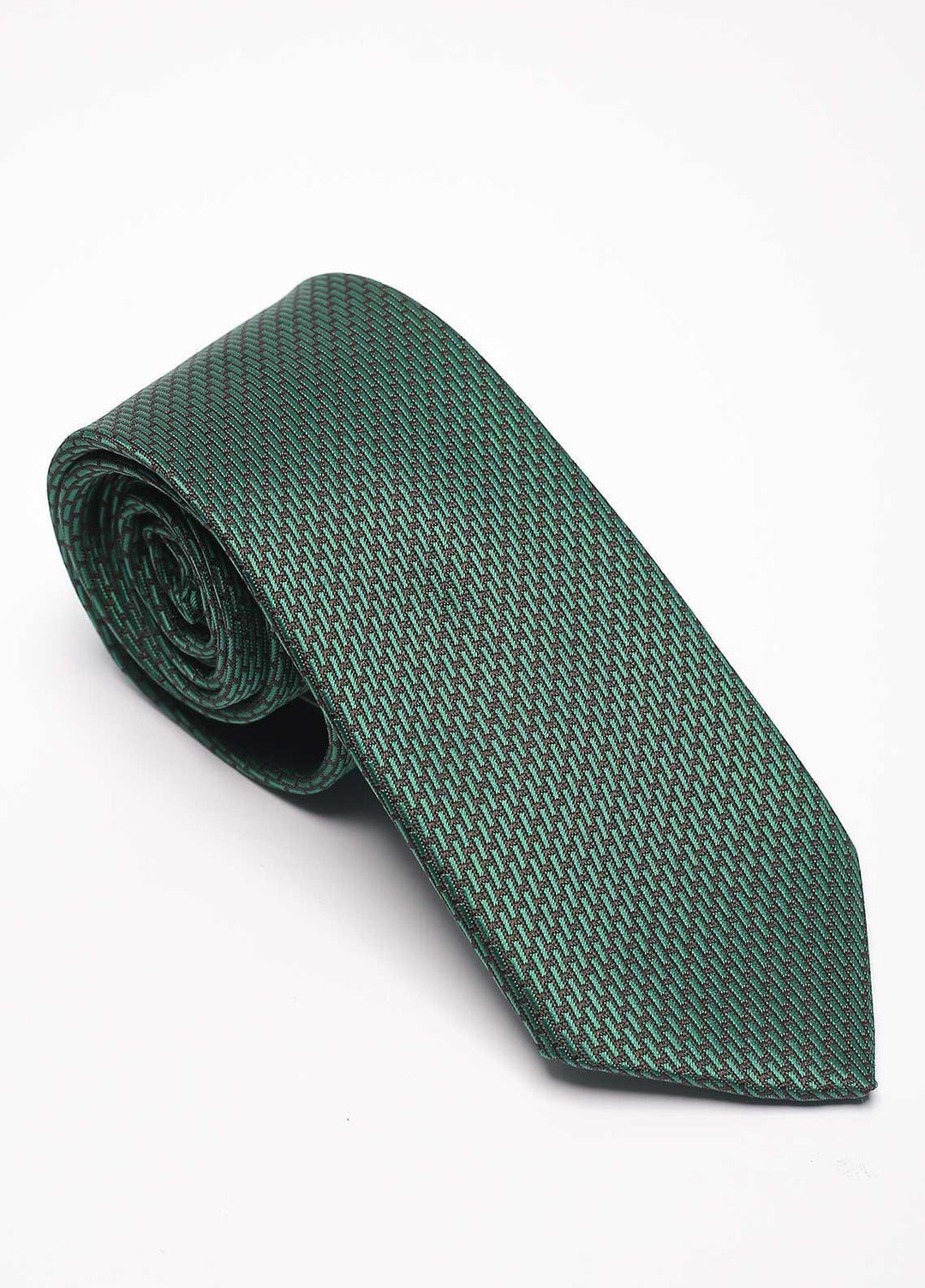 Sanaulla Exclusive Range Narrow Silk Neck Tie  SU21MT Green-D-6 -