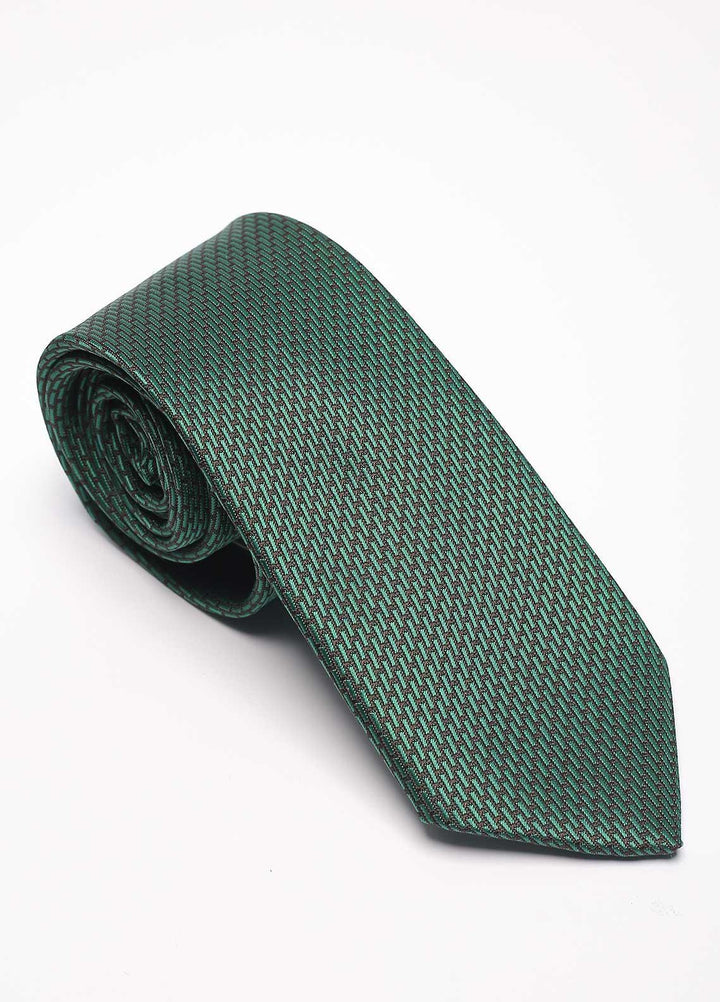 Sanaulla Exclusive Range Narrow Silk Neck Tie  SU21MT Green-D-6 -