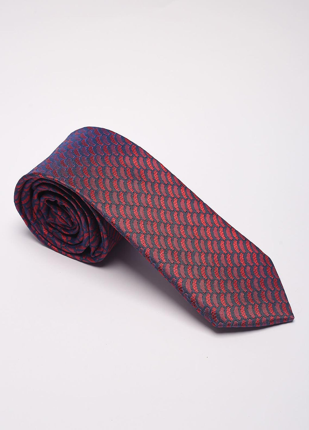 Sanaulla Exclusive Range Narrow Silk Neck Tie  SU21MT Pink-D-2 -
