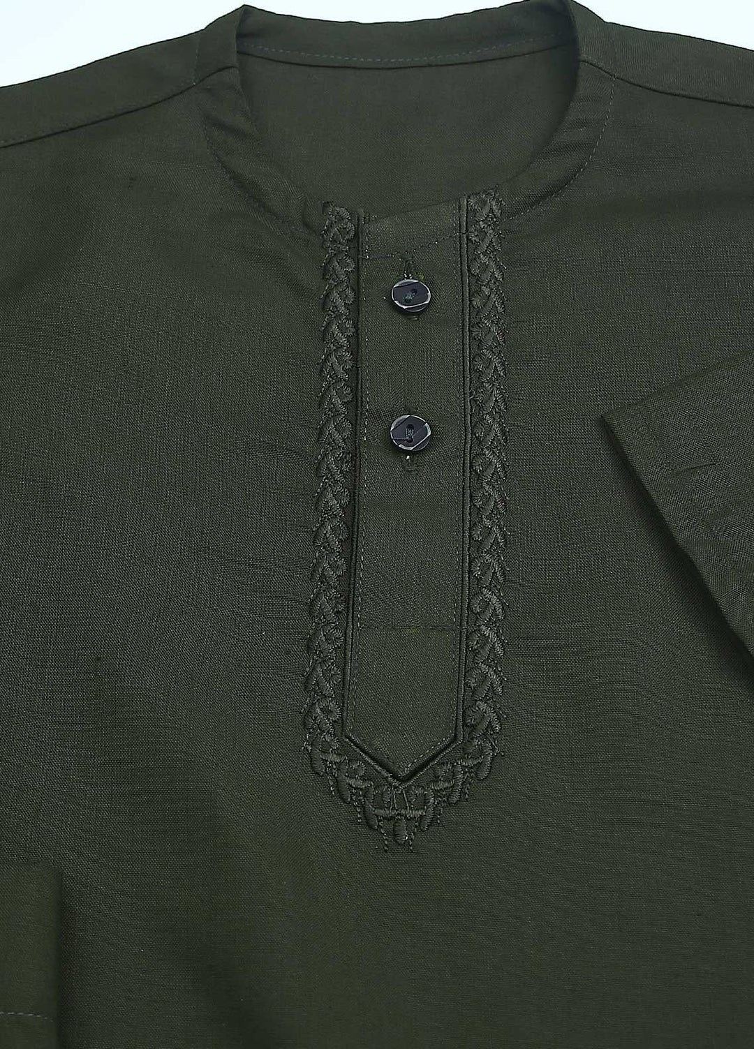 Sanaulla Exclusive Range Cotton Formal Kurta Shalwar for Kids -  C-758 Green