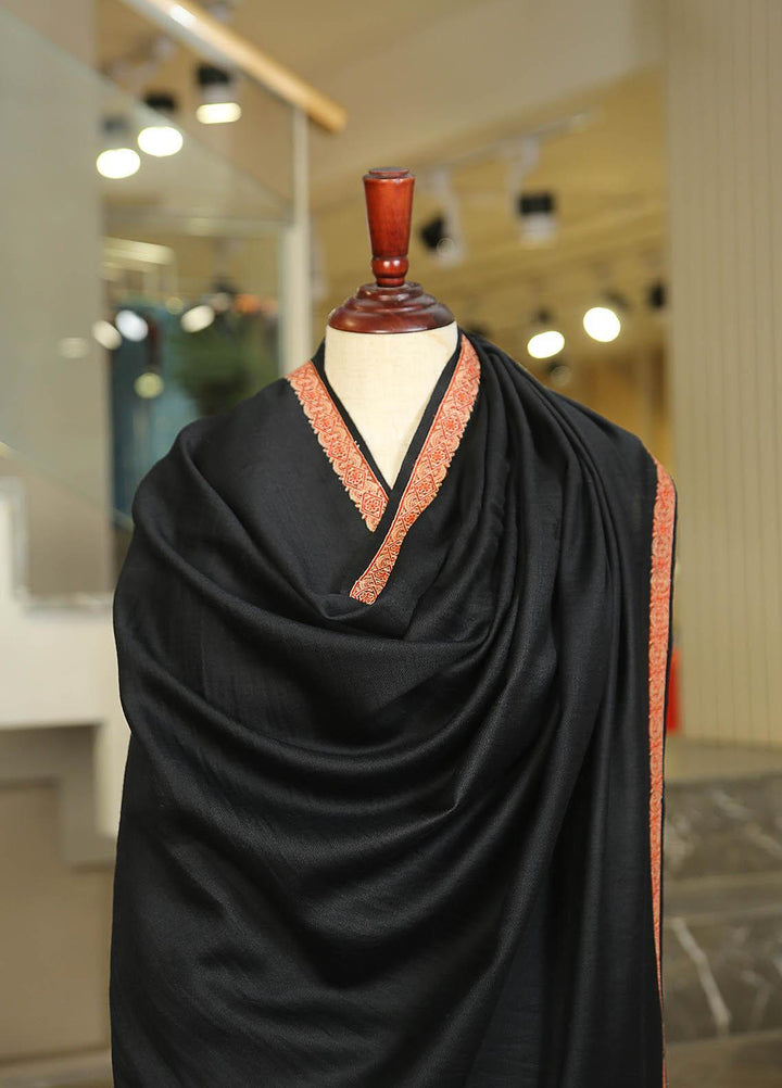 Sanaulla Exclusive Range  Pashmina  Mama D-36 Black 01 - Women Shawls