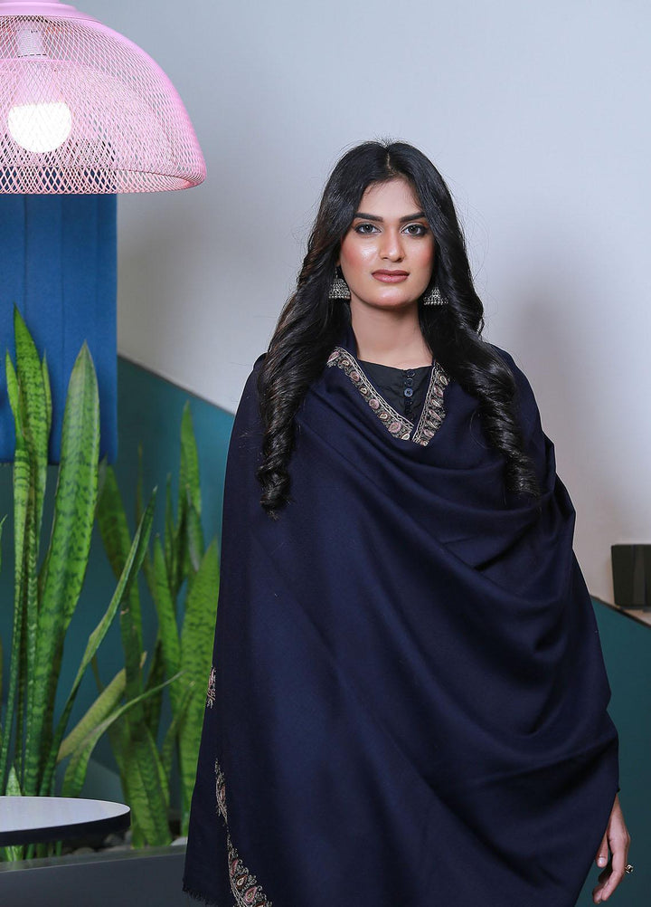 Sanaulla Exclusive Range  Pashmina  KPS 781 D-22 D Blue - Women Shawls