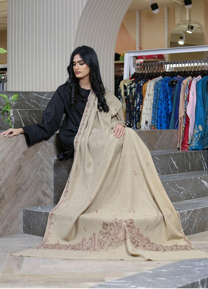 Sanaulla Exclusive Range  Pashmina  KPS 781 D-23 Brown 2 - Women Shawls