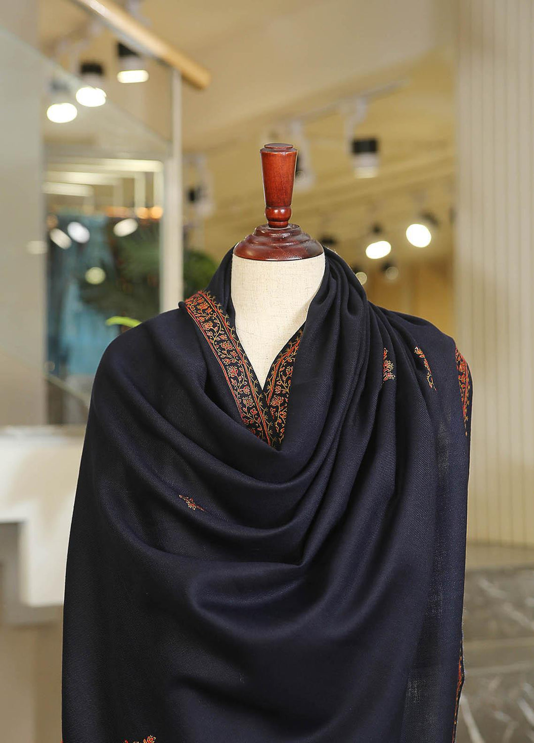 Sanaulla Exclusive Range  Pashmina  KPS 793 D-01 N Blue - Women Shawls