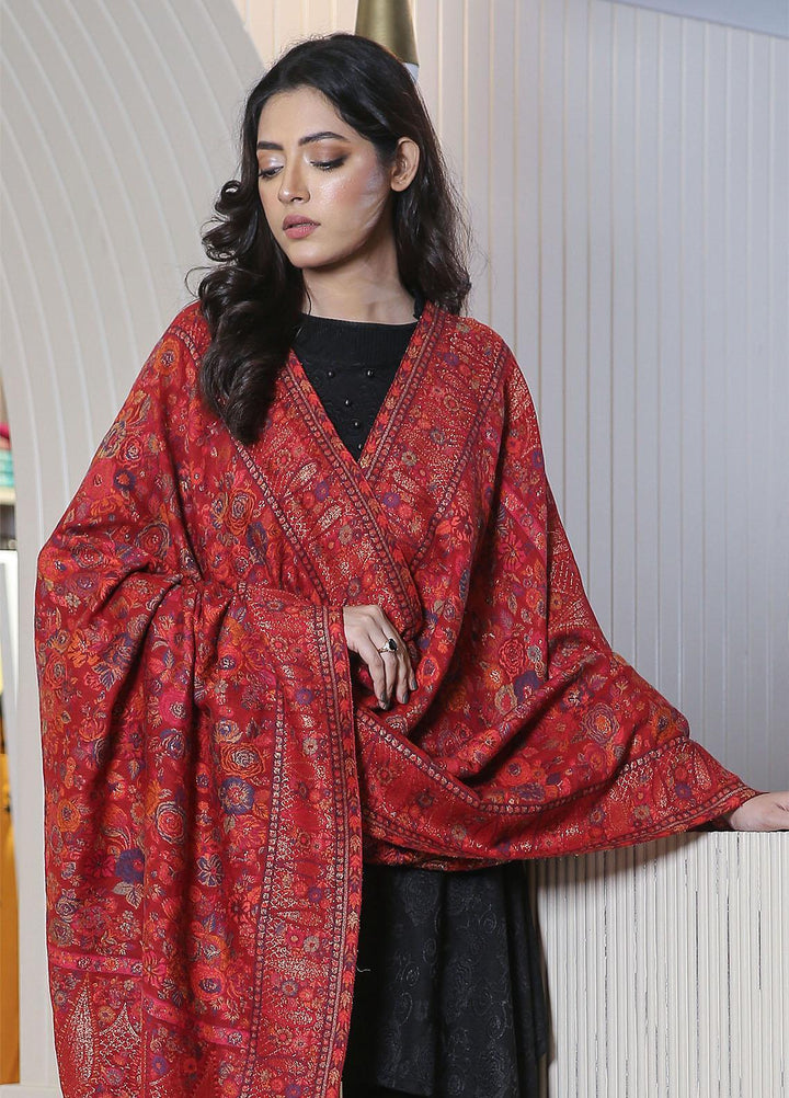 Sanaulla Exclusive Range  Pashmina  Mama D-03 Pink - Women Shawls