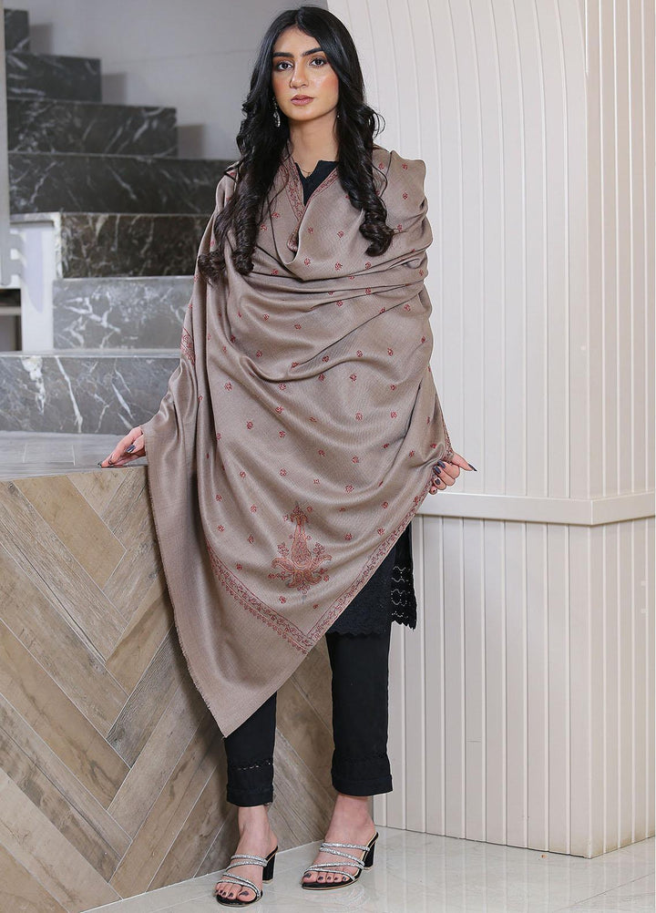 Sanaulla Exclusive Range  Pashmina  KPS 781 D-34 Brown - Women Shawls
