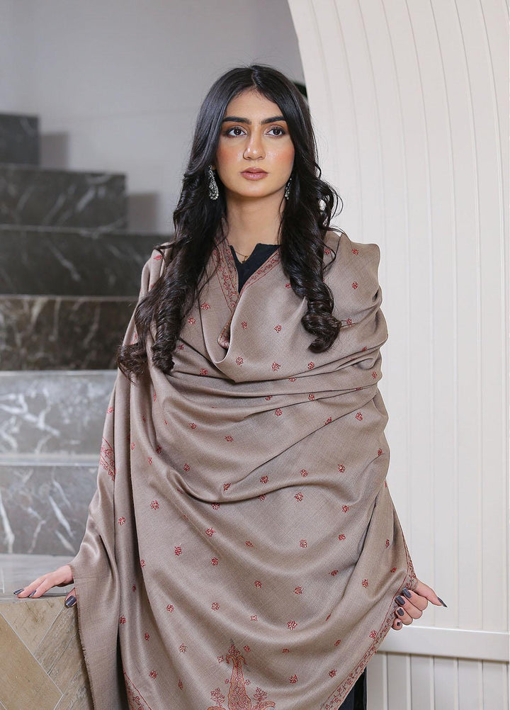 Sanaulla Exclusive Range  Pashmina  KPS 781 D-34 Brown - Women Shawls