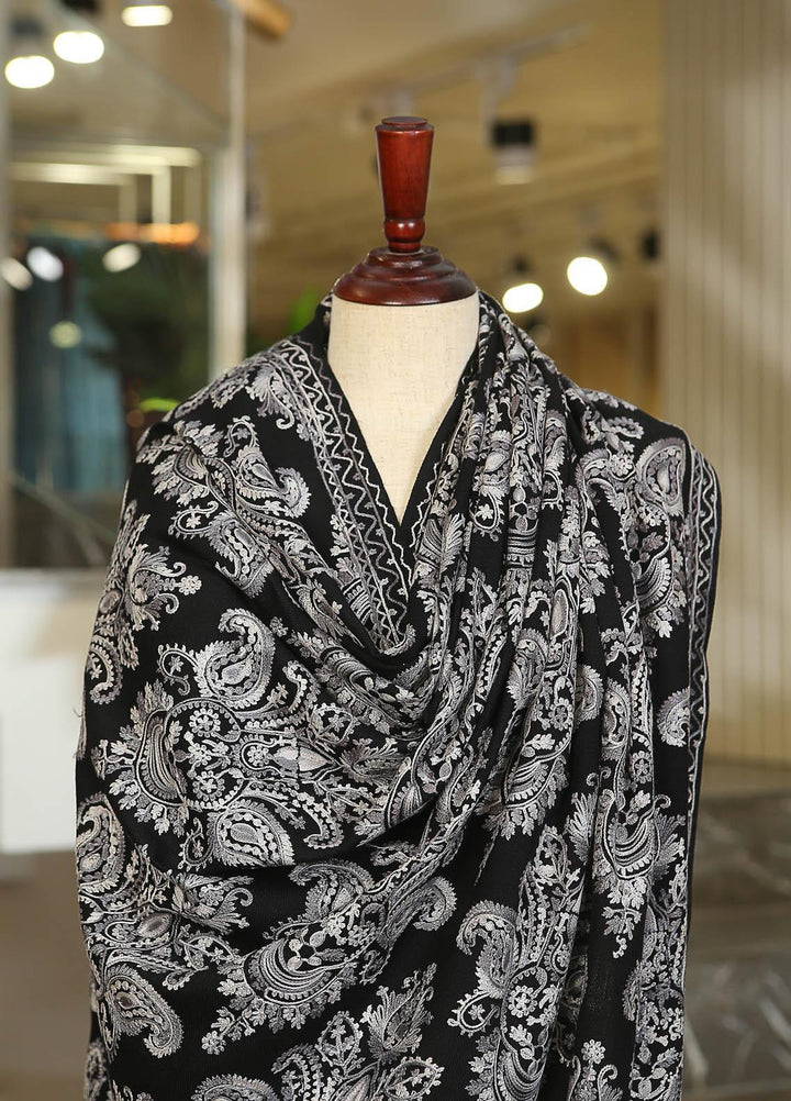 Sanaulla Exclusive Range  Pashmina  D-26 Black - Women Shawls