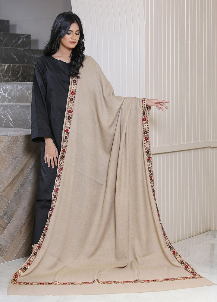 Sanaulla Exclusive Range  Pashmina  KPS 781 D-39 L Brown 3 - Women Shawls