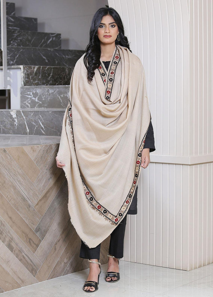 Sanaulla Exclusive Range  Pashmina  KPS 781 D-39 Fawn - Women Shawls