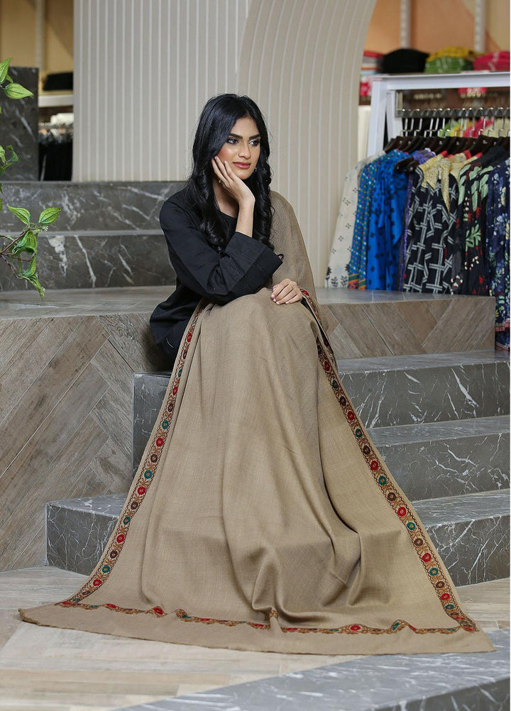 Sanaulla Exclusive Range  Pashmina  KPS 781 D-39 D Brown 2 - Women Shawls