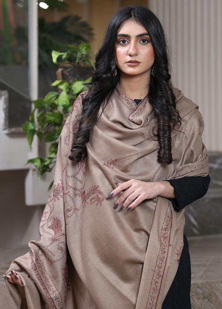 Sanaulla Exclusive Range  Pashmina  KPS 781 D-40 Brown 4 - Women Shawls