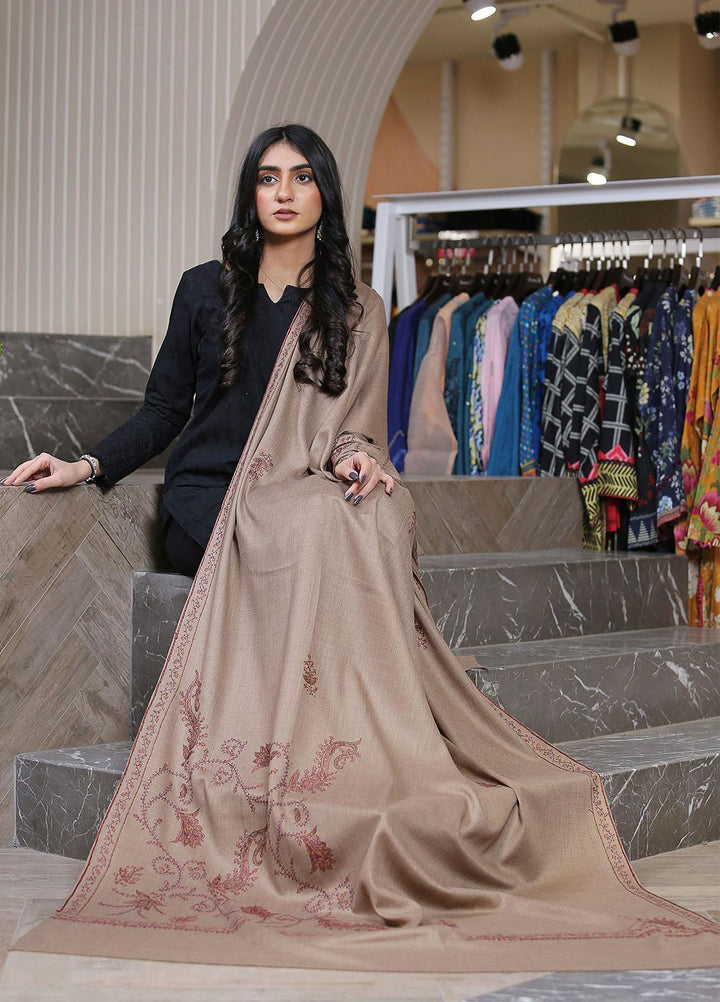Sanaulla Exclusive Range  Pashmina  KPS 781 D-40 Brown 4 - Women Shawls