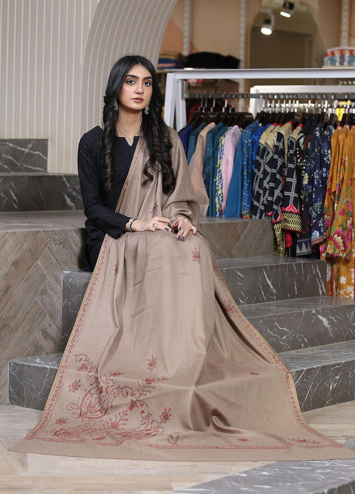 Sanaulla Exclusive Range  Pashmina  KPS 781 D-40 Brown 5 - Women Shawls