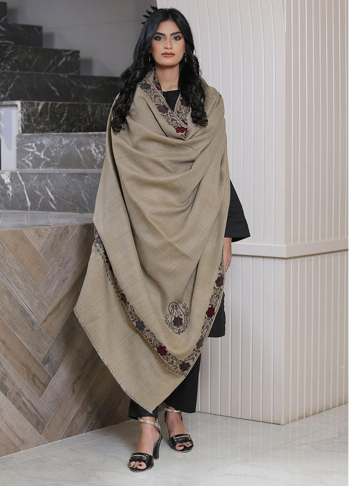 Sanaulla Exclusive Range  Pashmina  KPS 781 D-55 D Brown 1 - Women Shawls