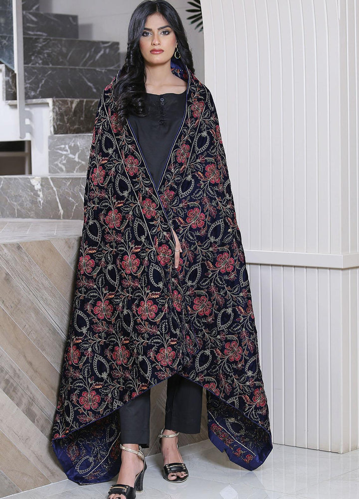 Sanaulla Exclusive Range  Pashmina  KPS 781 D-61 D Blue - Women Shawls