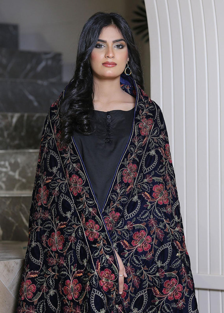 Sanaulla Exclusive Range  Pashmina  KPS 781 D-61 D Blue - Women Shawls