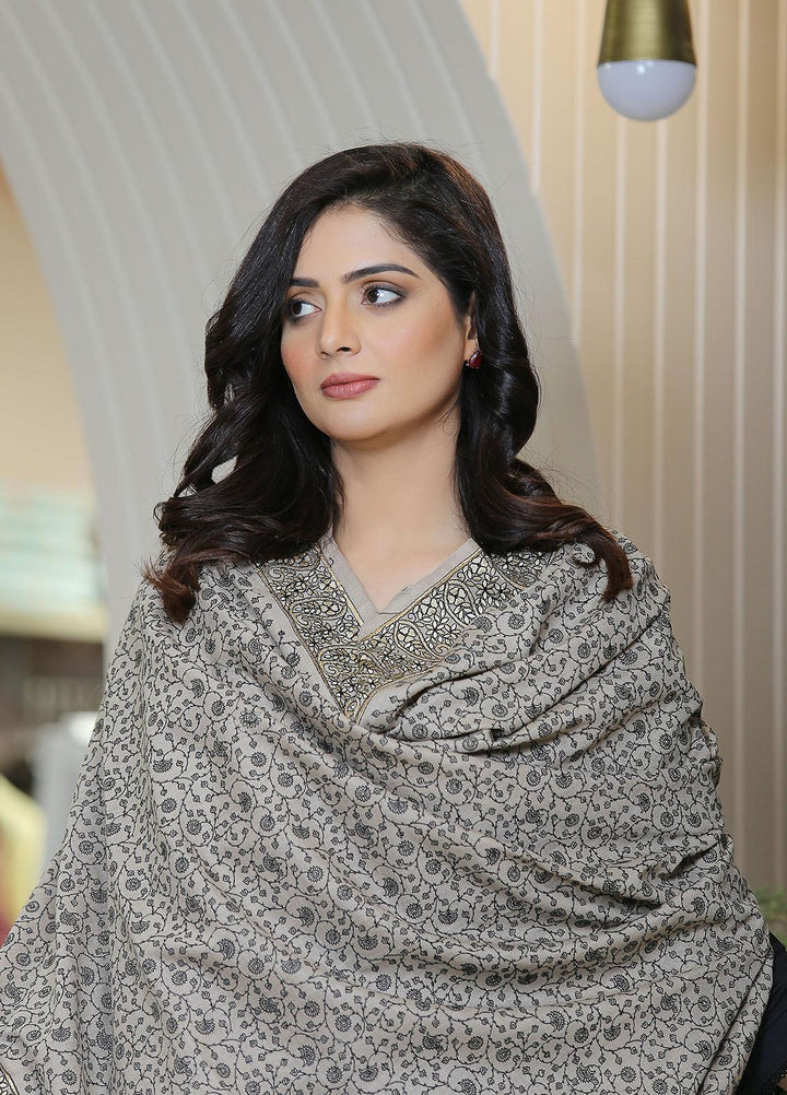 Sanaulla Exclusive Range  Pashmina  KPS 781 D-19 L Brown 1 - Women Shawls