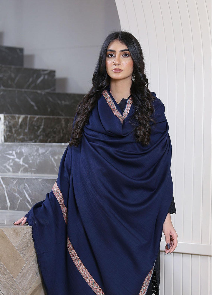 Sanaulla Exclusive Range  Pashmina  Mama D-36 N Blue 04 - Women Shawls